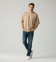Oversized Plain Beige Tshirt