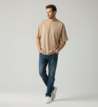 Oversized Plain Beige Tshirt