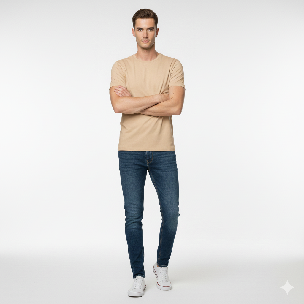 Solid Beige Classic Tshirt