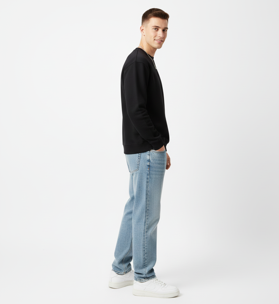 Solid Black Sweatshirt