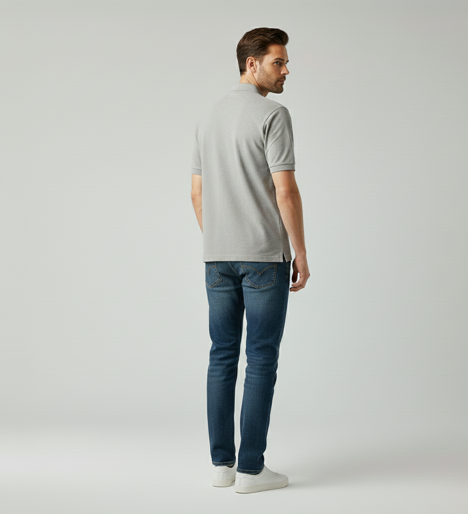 Solid Grey Polo Tshirt