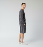 Solid Grey French Terry Shorts