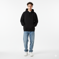 Solid Black Oversize Hoodie