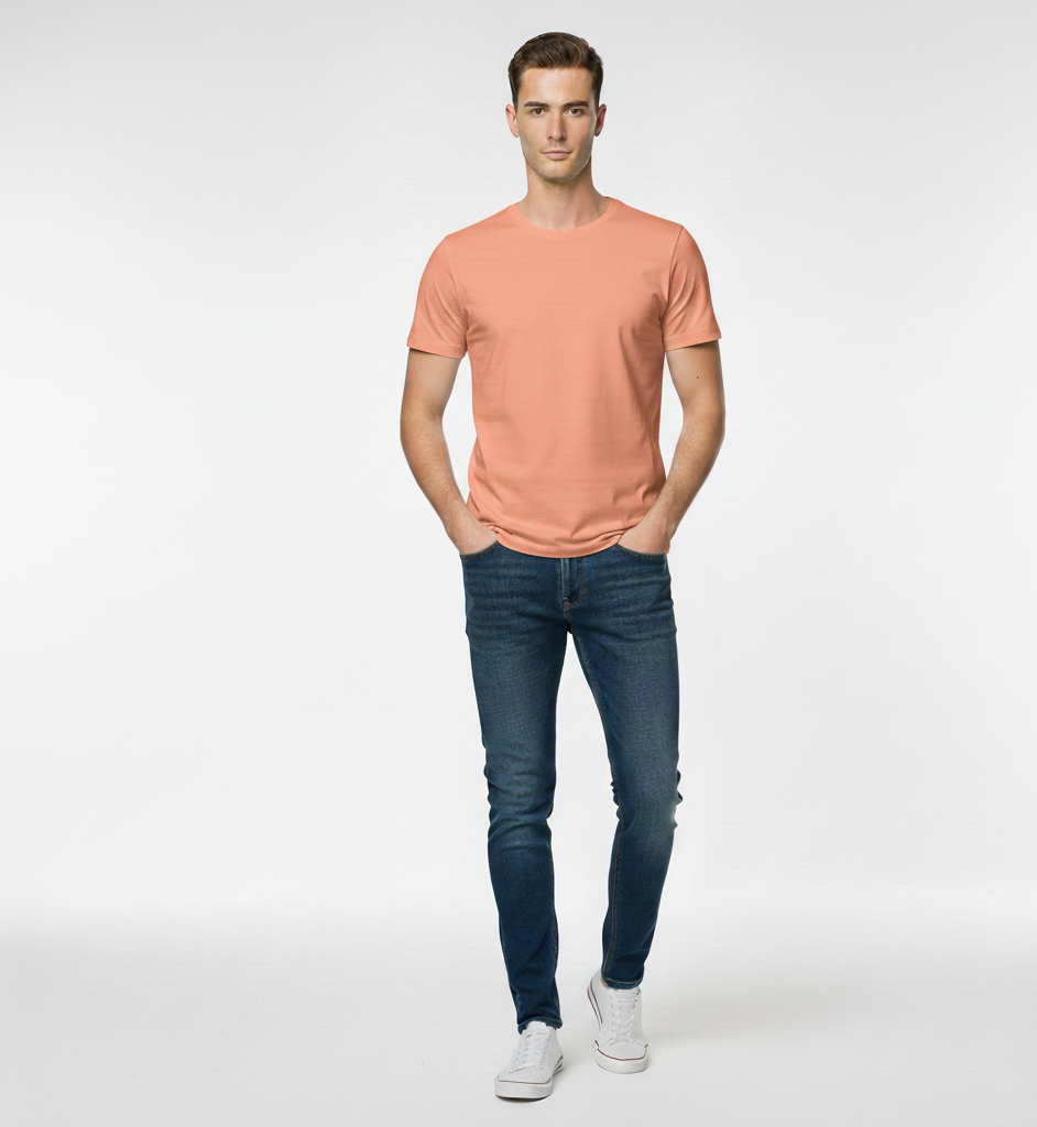 Solid Peach Classic Tshirt