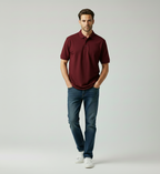 Solid Maroon Polo Tshirt