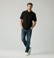 Solid Black Polo Tshirt