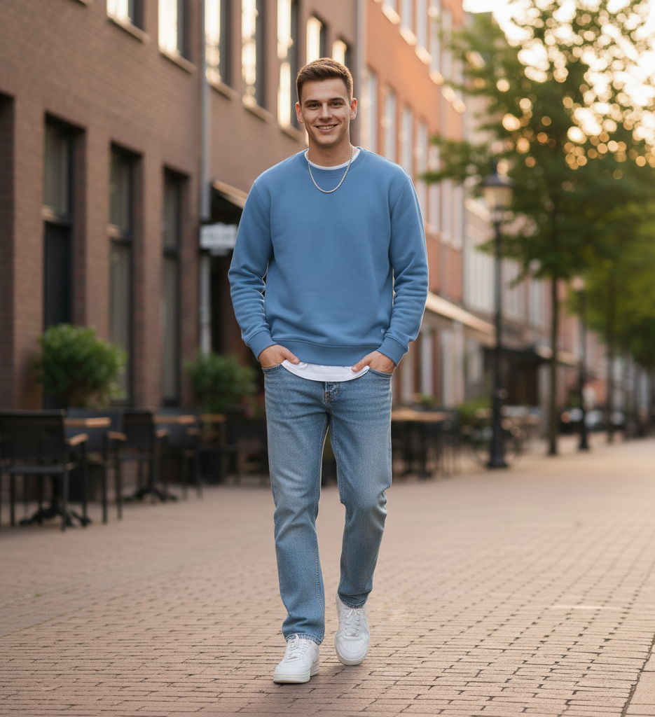 Solid Skyblue Sweatshirt