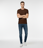 Solid Coffee Brown Classic Tshirt