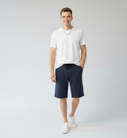 Solid Blue French Terry Shorts
