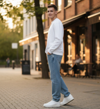 Solid White Sweatshirt